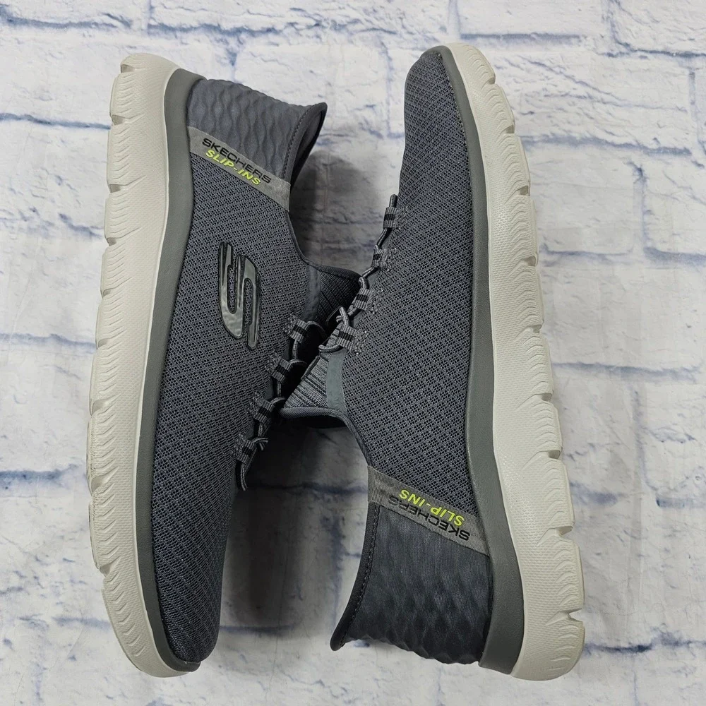 Skechers Summits High Range Mens 10.5 Grey Hands Free Walking Sneakers 232457